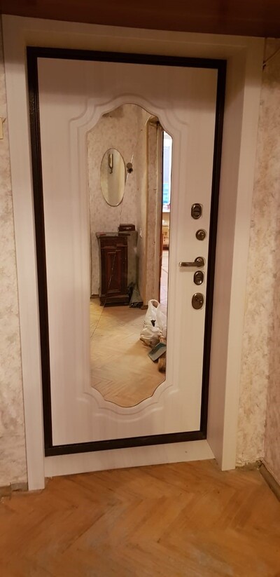 Дверь входная с зеркалом